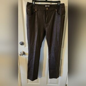 Women's Black/brown Textured Pants
